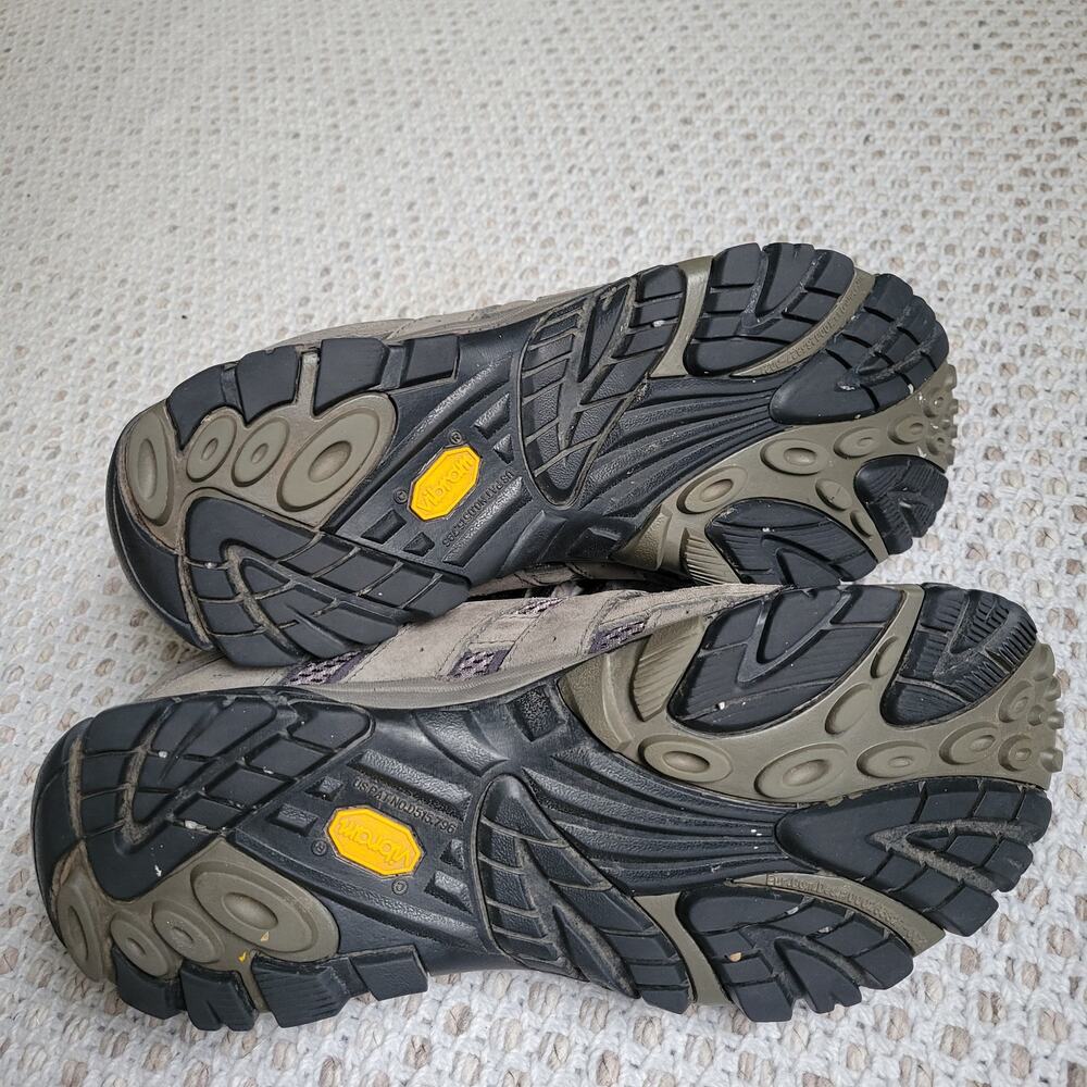 Merrell Mens 11 Moab 2 Vent Brown and Gray Waterproof Hiking Shoes - Picture 6 of 7
